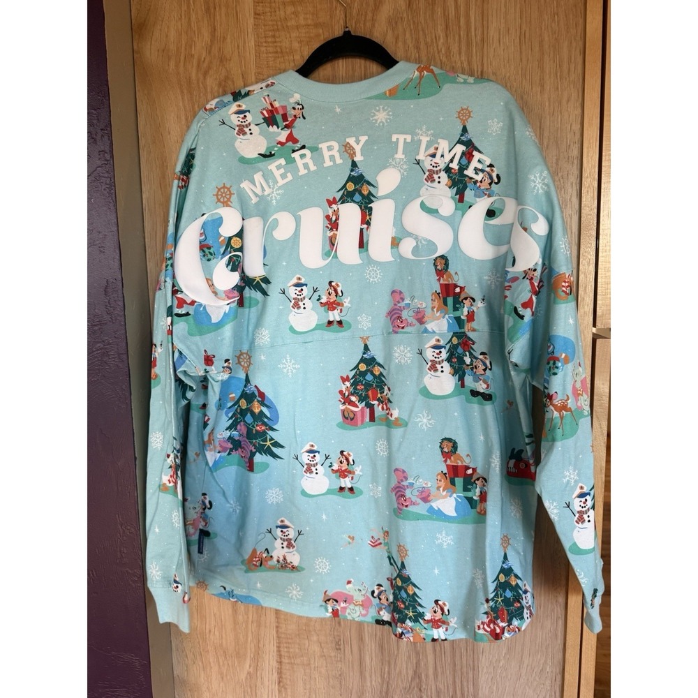 Disney Cruise Line Spirit Jersey Holiday Christmas Medium Alice Mickey Cheshire